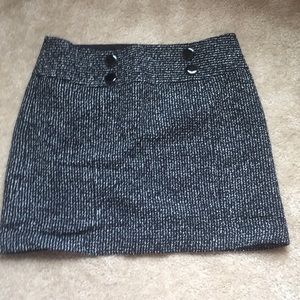 The Limited Black Tweed Skirt
